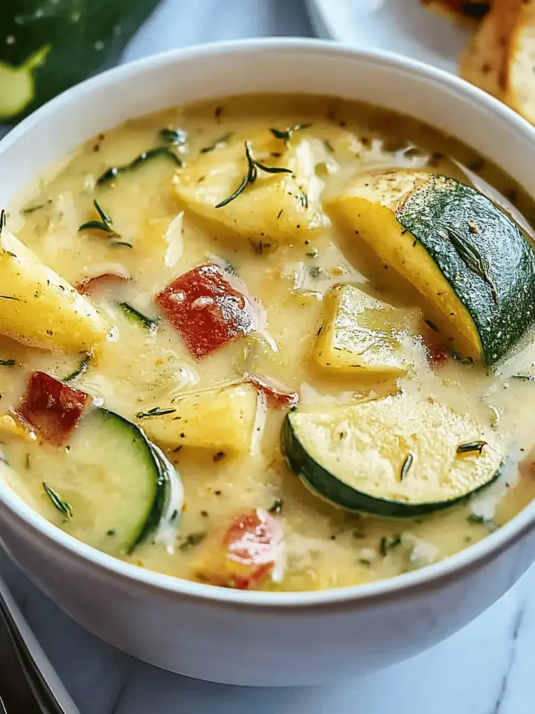 Cremige Zucchinisuppe