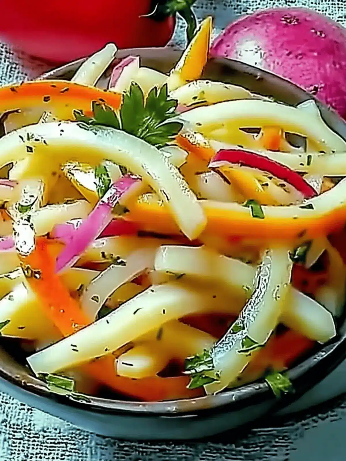 Frischer Kohlrabi-Salat für den perfekten Genuss 2 Kohlrabi-Salat