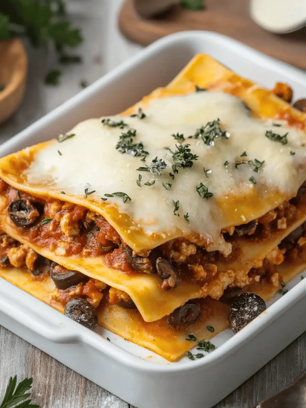 Kürbis-Pilz-Lasagne