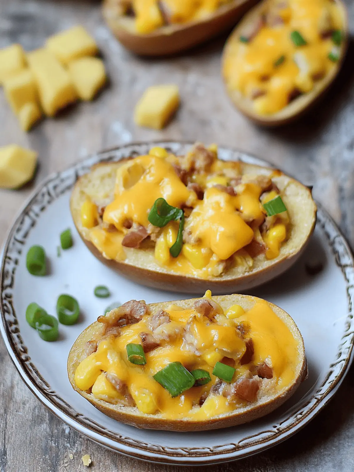 Gefüllte Ofenkartoffeln mit Gemüse und veganem Käse 3 Gefüllte Ofenkartoffeln