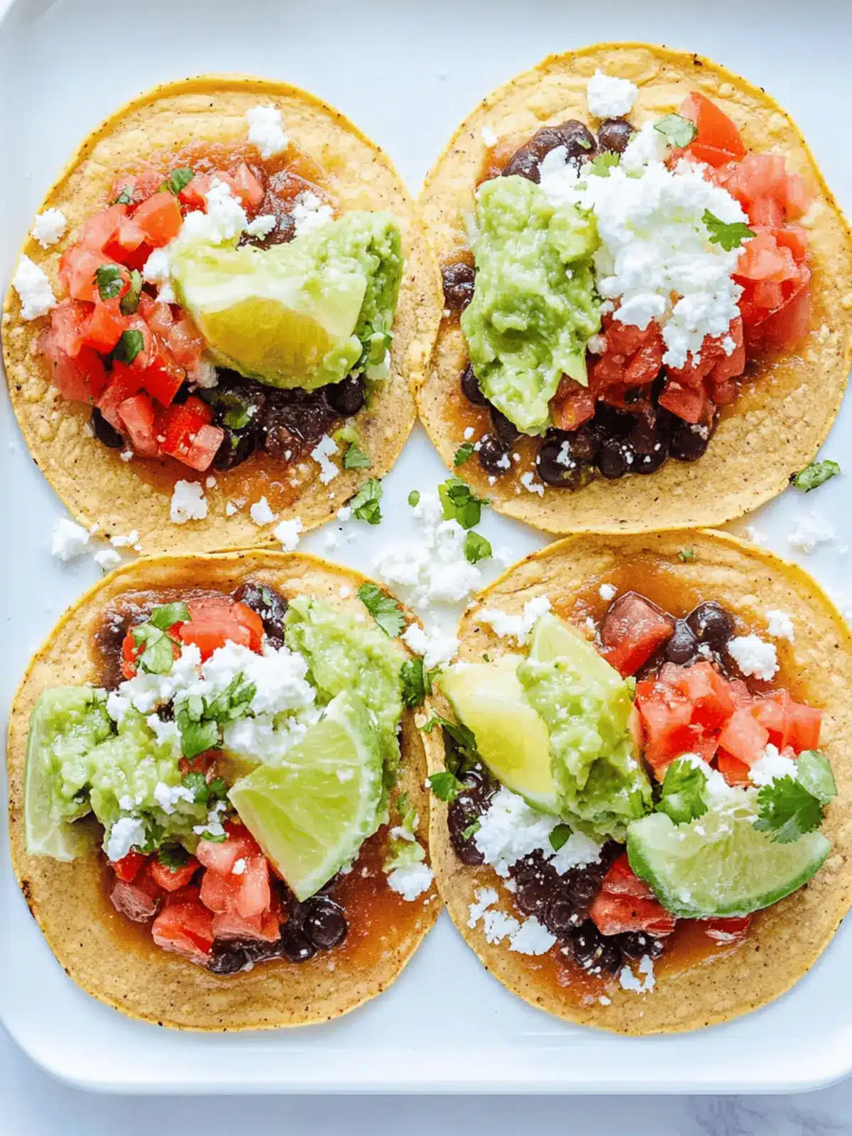 Krosse Vegetarische Tostadas in 15 Minuten 3 Vegetarische Tostadas