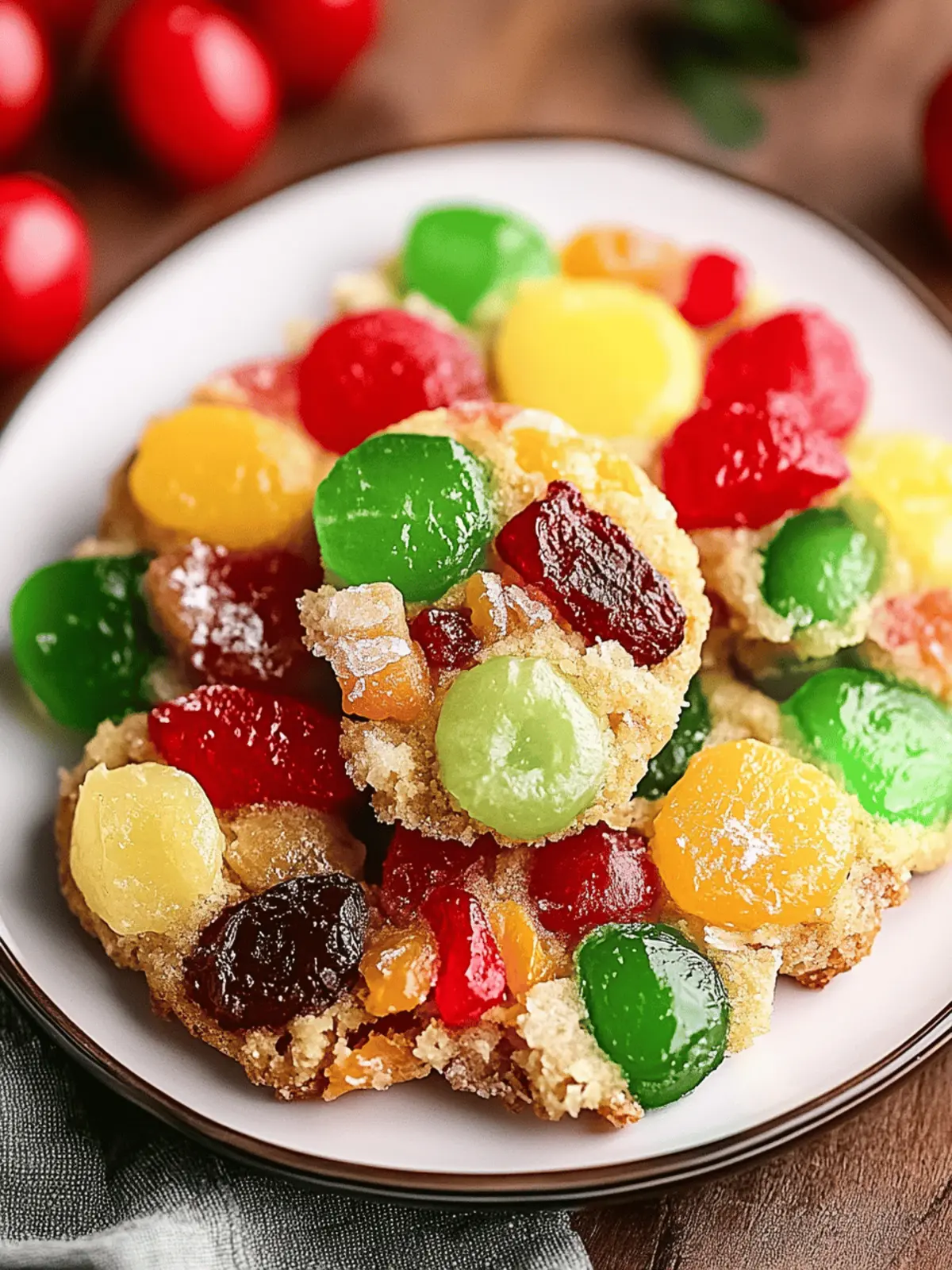 Einfache Weihnachts-Früchtekekse Rezept
