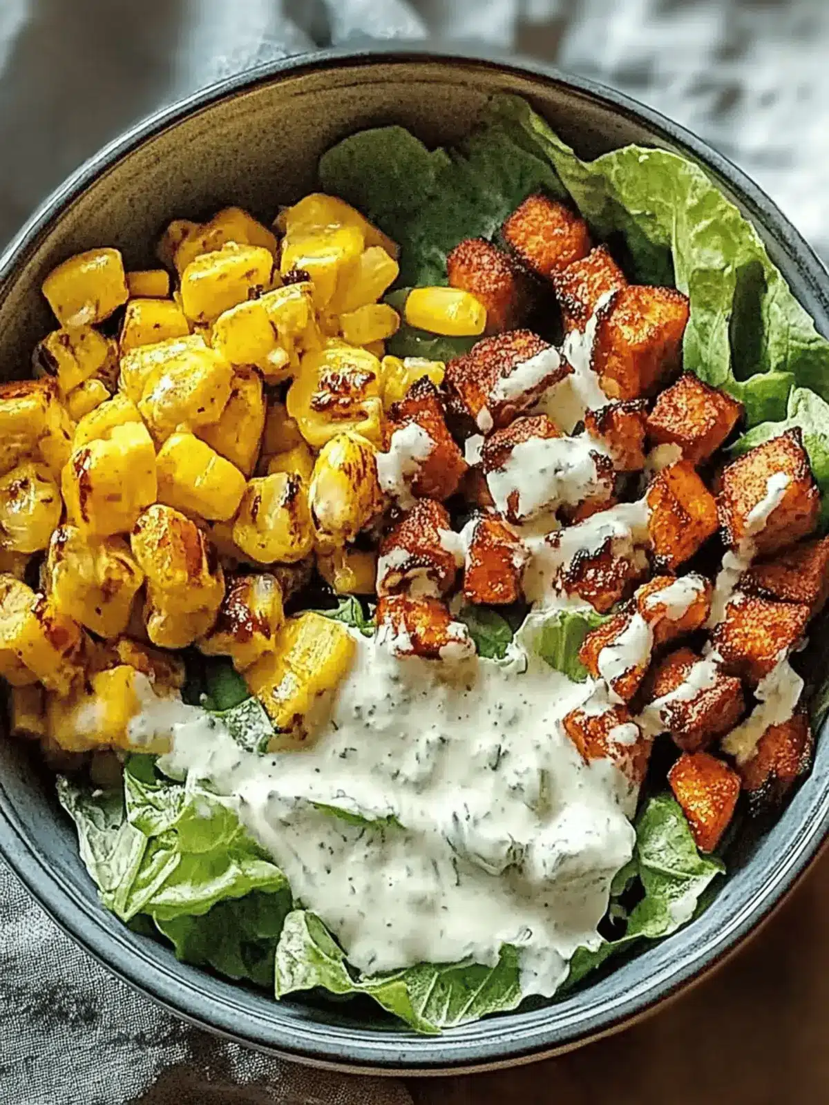 BBQ Hähnchen geschnittene Salat: Sommerleicht & Lecker 4 BBQ Hähnchen geschnittene Salat