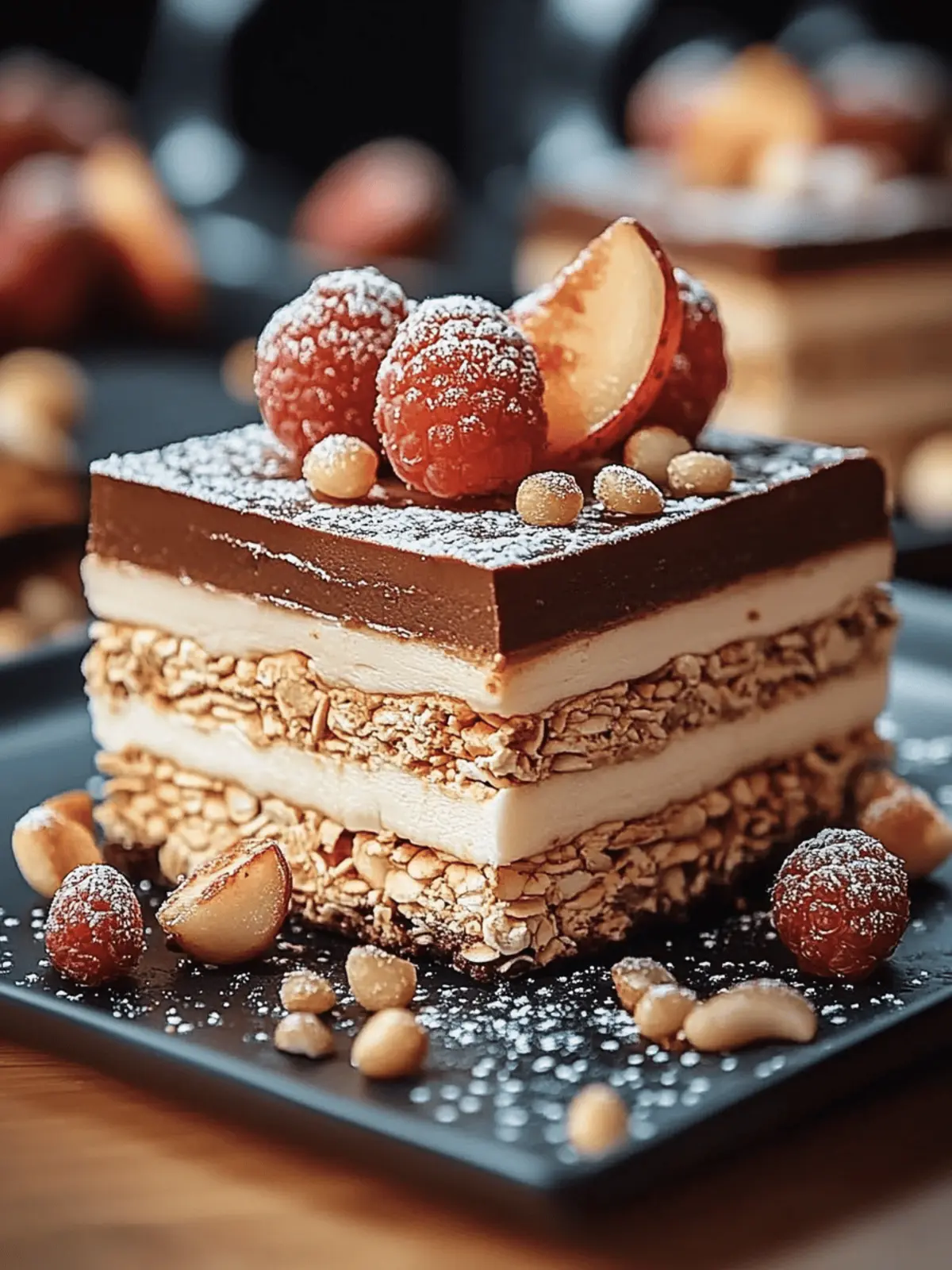 Haselnuss Dacquoise Lebkuchen Ganache für Weihnachten 5 Haselnuss Dacquoise Lebkuchen Ganache