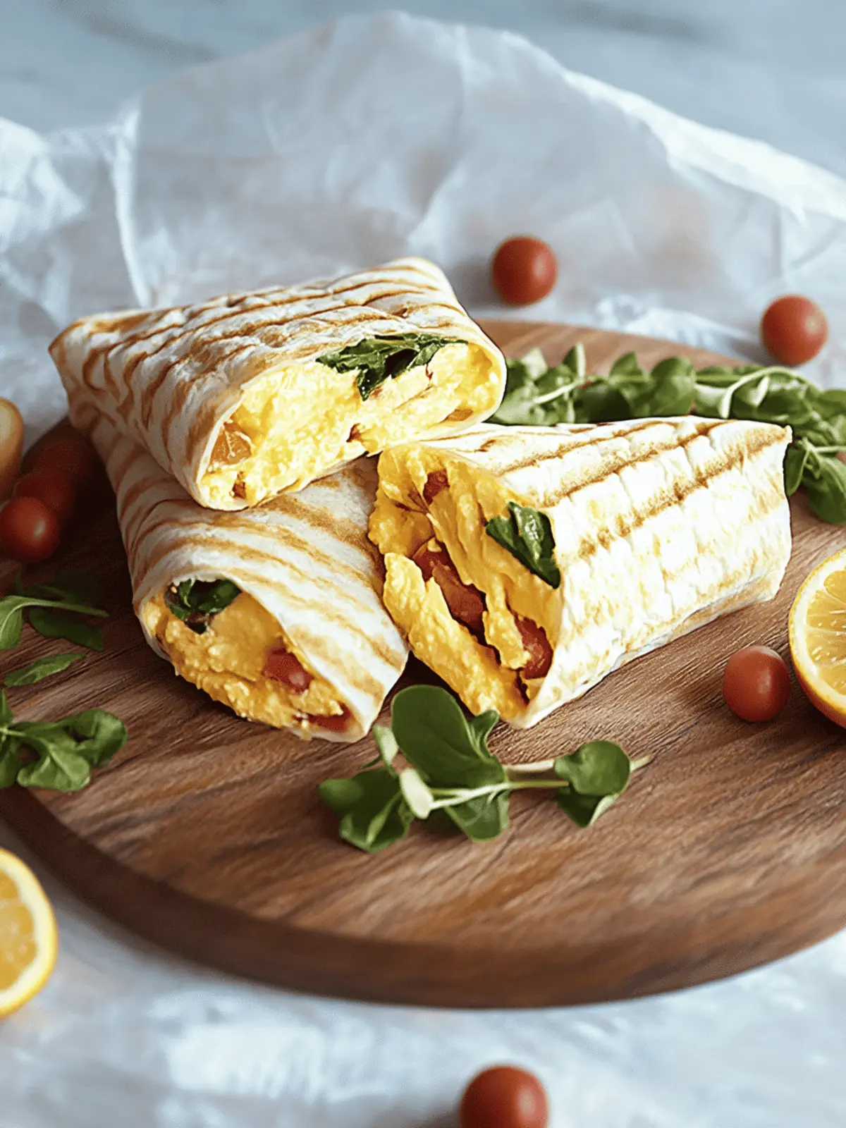 Rührei Wraps für schnelles, gesundes Essen 4 Rührei Wraps
