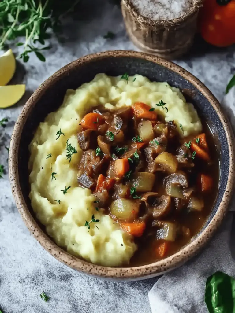 Herzhafter Pilz-Gulasch Bourguignon