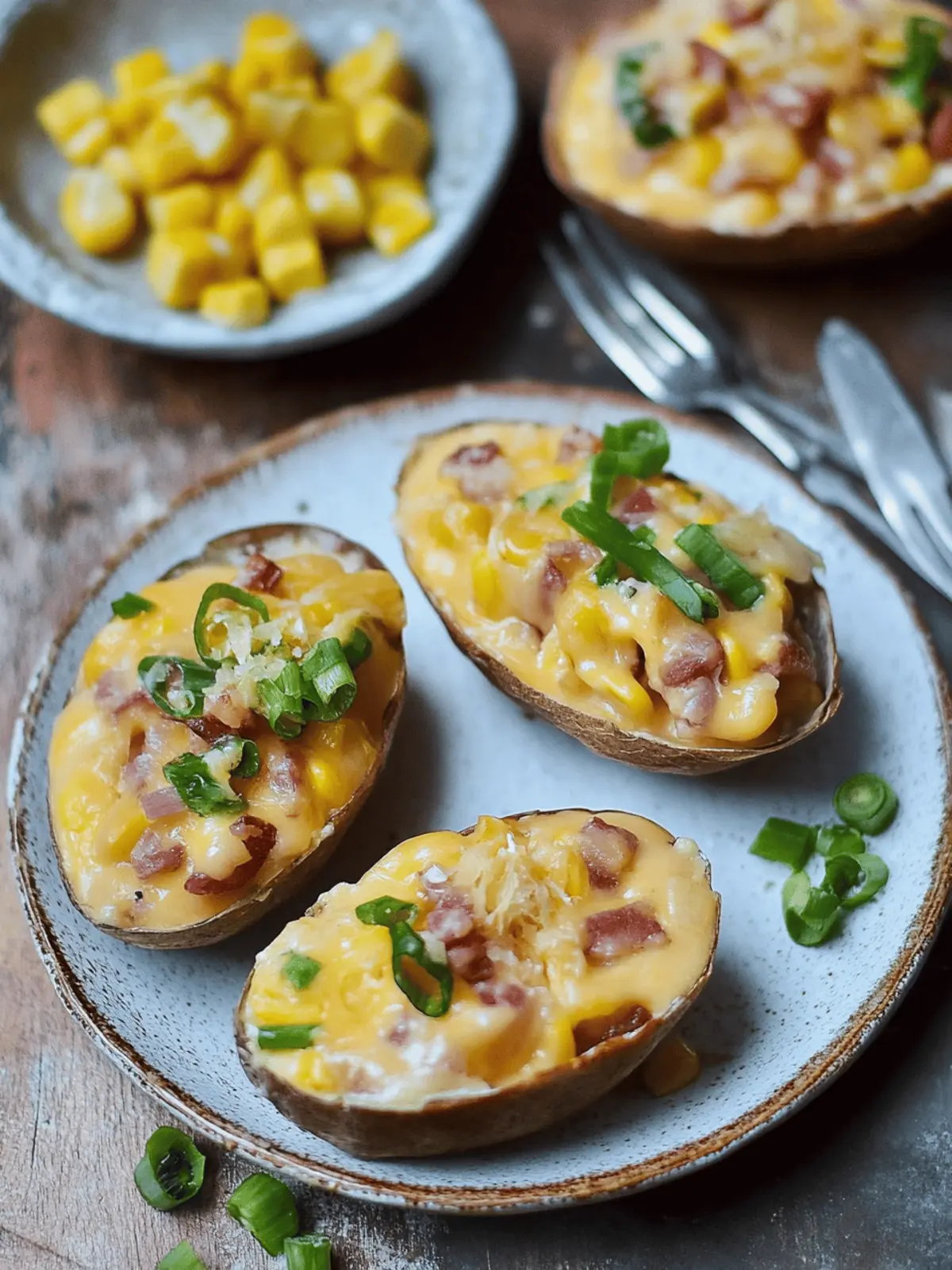 Gefüllte Ofenkartoffeln mit Gemüse und veganem Käse 2 Gefüllte Ofenkartoffeln