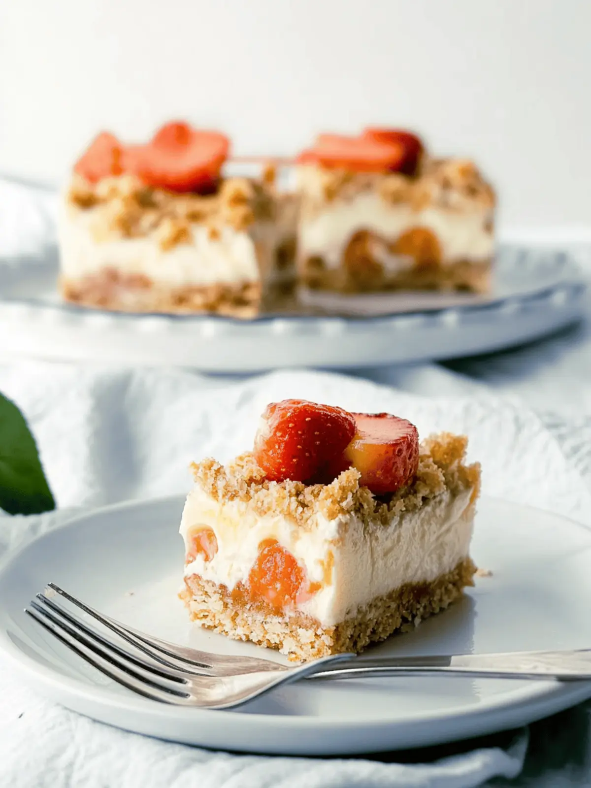 Pflaumencheesecake mit Mandelkruste