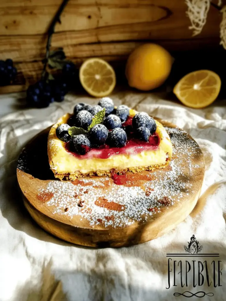 Pflaumenpuddingkuchen mit Streuseln