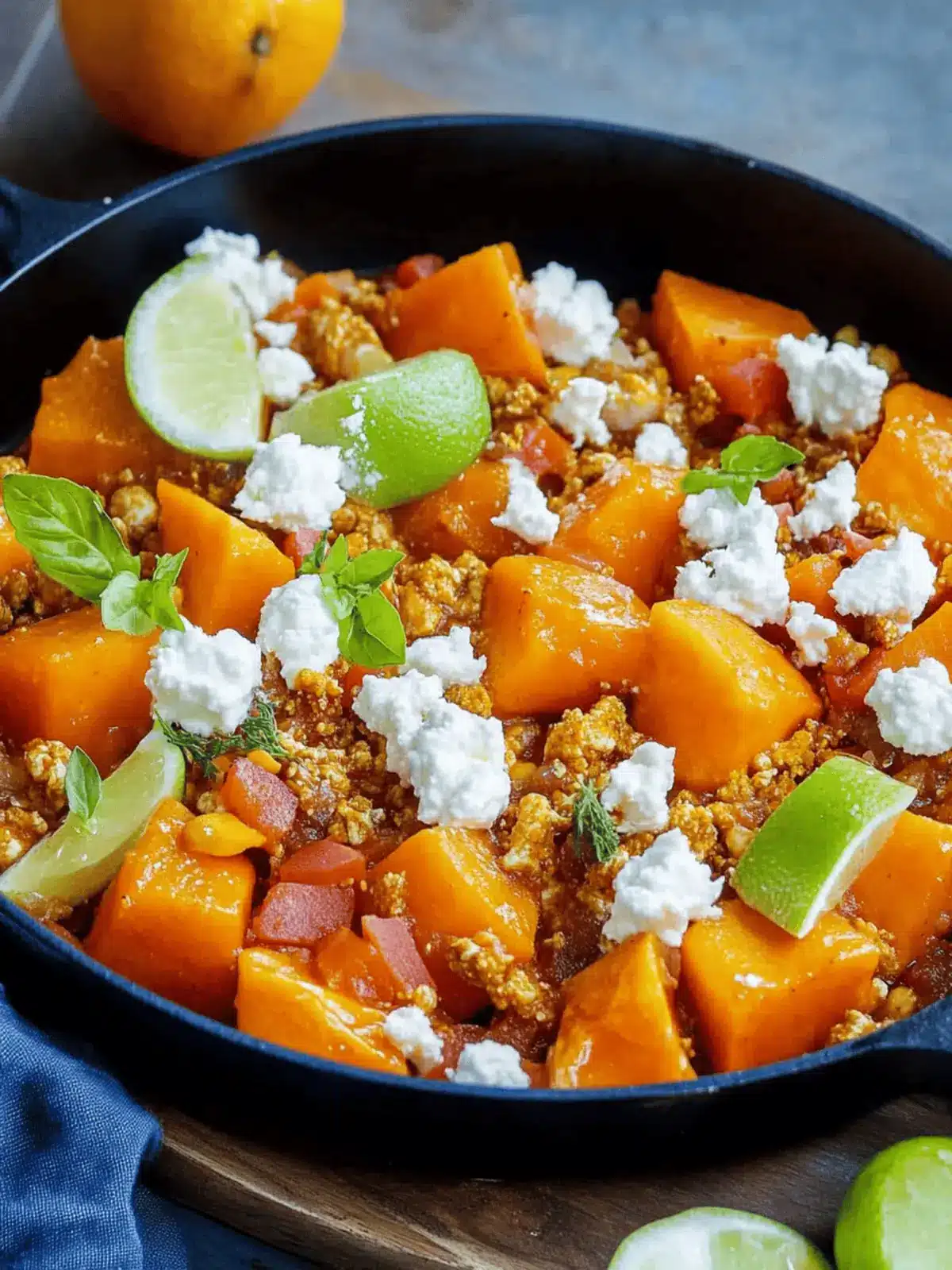 Kürbis und Hackfleischpfanne mit Feta: Schnell & Lecker 5 Kürbis und Hackfleischpfanne mit Feta