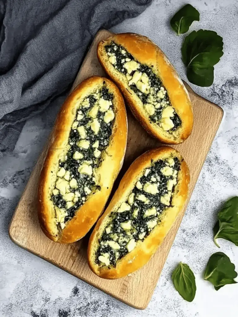 Gefüllte Brezelstangen mit Spinat und Feta