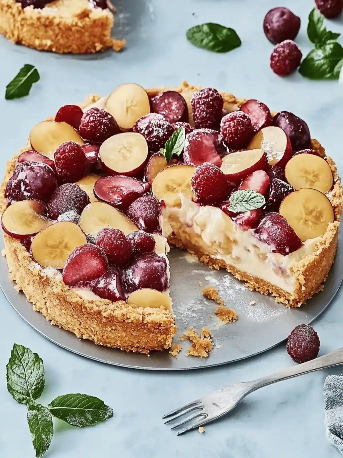 Pflaumenkuchen mit Vanillesoße