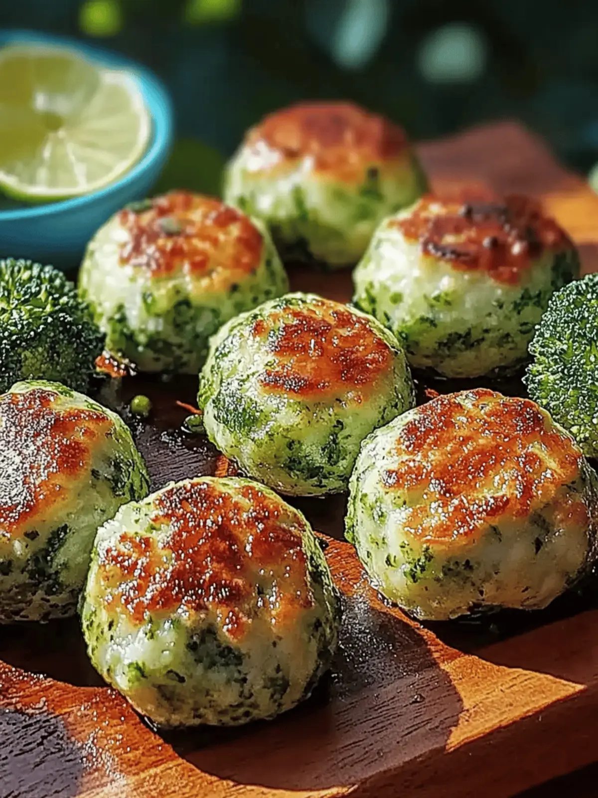 Knusprige Heißluftfritteuse Brokkoli Käsebällchen