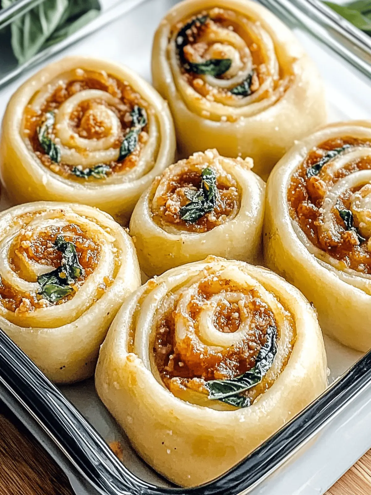 Vegane karamellisierte Zwiebel- und Spinat-Pizza-Rollen 4 Vegane karamellisierte Zwiebel- und Spinat-Pizza-Rollen