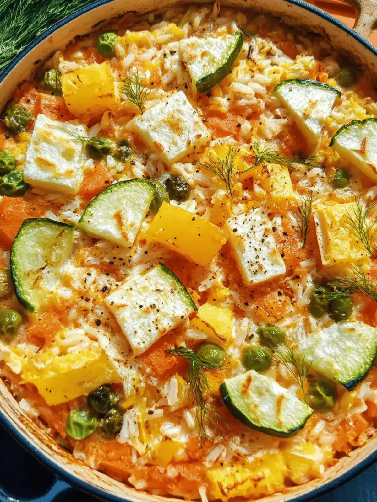 Überbackener Reis mit Feta und Gemüse schnell zubereiten 4 Überbackener Reis mit Feta und Gemüse