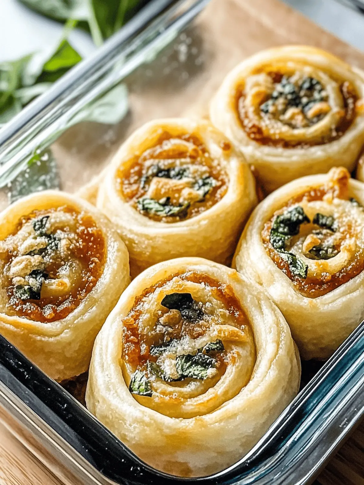 Vegane karamellisierte Zwiebel- und Spinat-Pizza-Rollen 3 Vegane karamellisierte Zwiebel- und Spinat-Pizza-Rollen