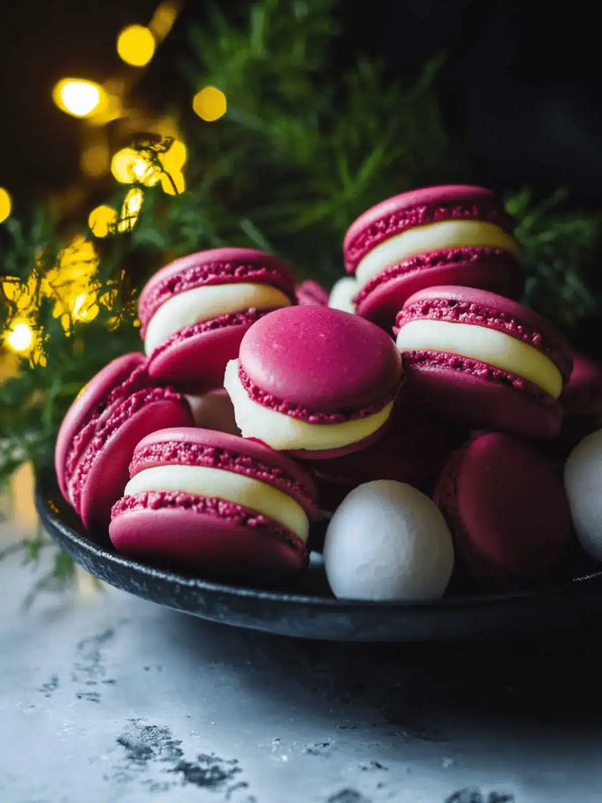 Weihnachts-Macarons mit fruchtiger Füllung 5 Weihnachts-Macarons