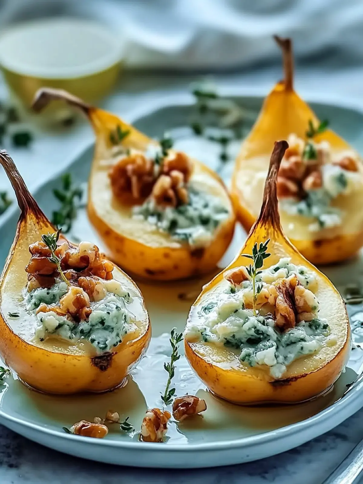 Elegante Blauschimmelkäse gefüllte Birnen in 30 Minuten 5 Elegante Blauschimmelkäse gefüllte Birnen