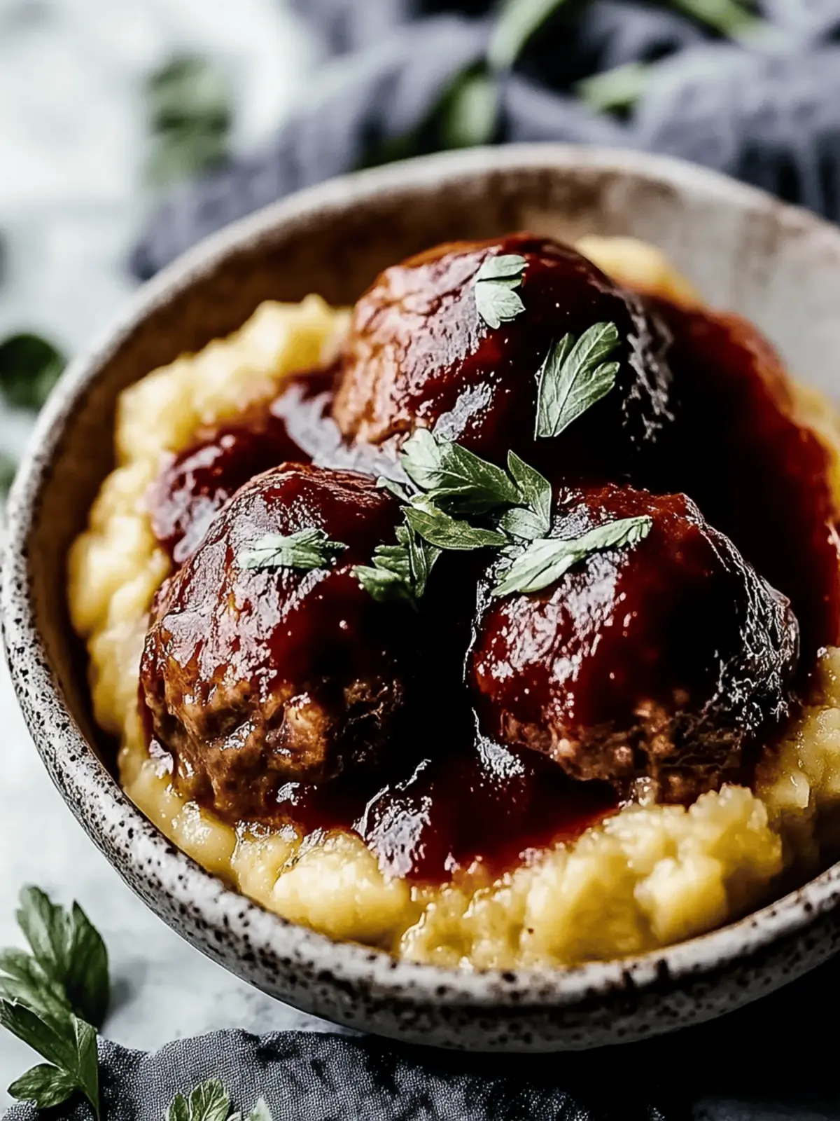 Rotweingeschmorte Fleischbällchen für herzliche Abende 2 Rotweingeschmorte Fleischbällchen