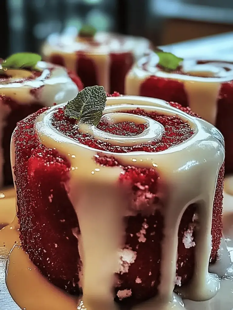 Rote Samt Zimtschnecken für jeden besonderen Anlass