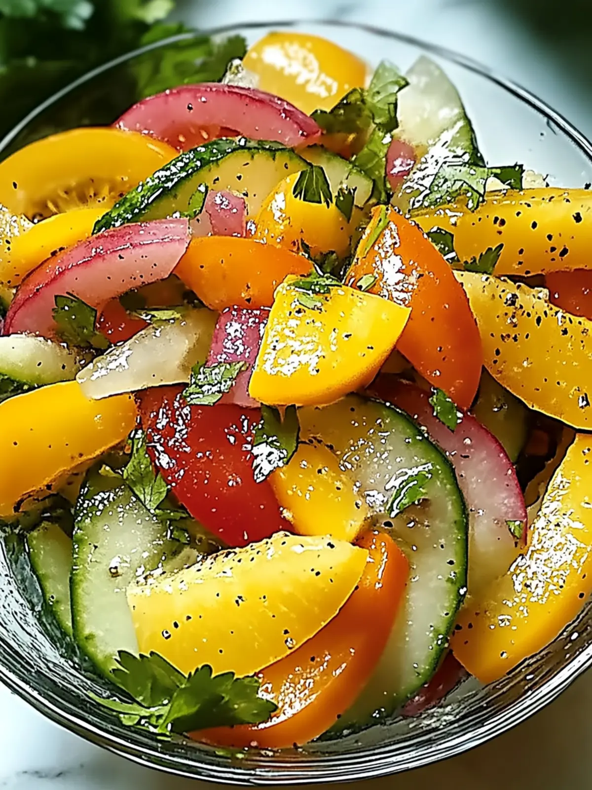 Mangosalat mit Limetten-Dressing für heiße Tage 3 Mangosalat mit Limetten-Dressing