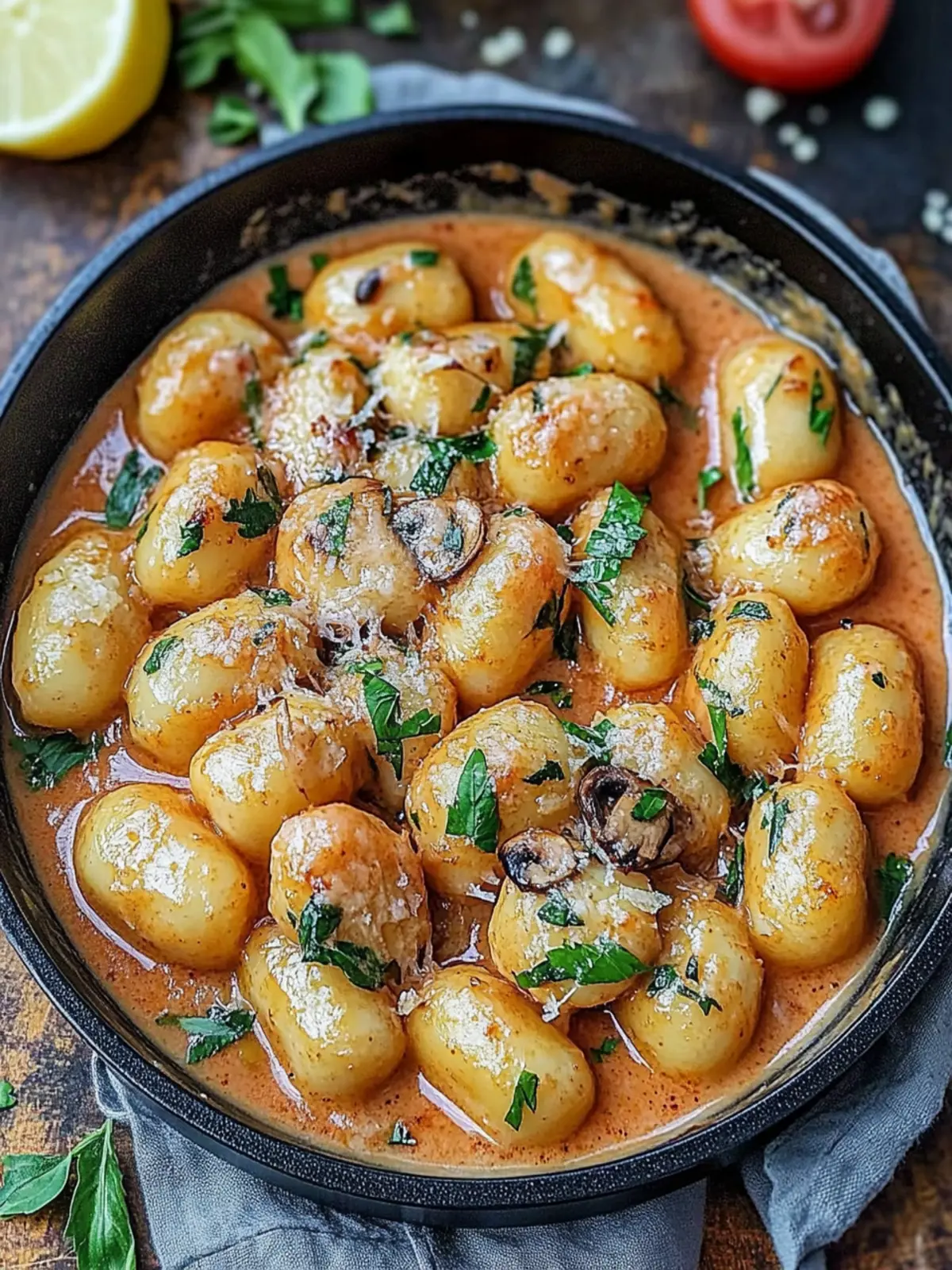 Cremige Gnocchi Pilz Pfanne für dein schnelles Abendessen 4 Cremige Gnocchi Pilz Pfanne