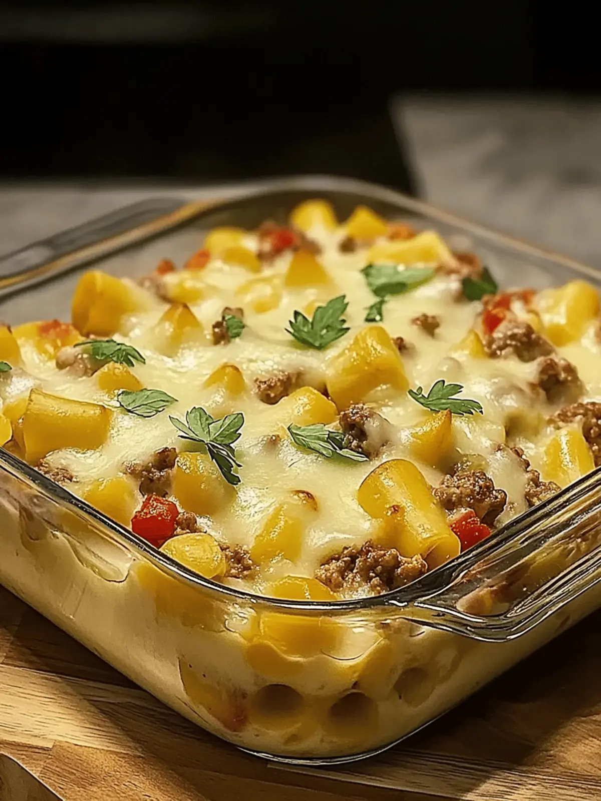 Herzhafter Cowboy Auflauf mit Rindfleisch und Bohnen 3 Cowboy Auflauf