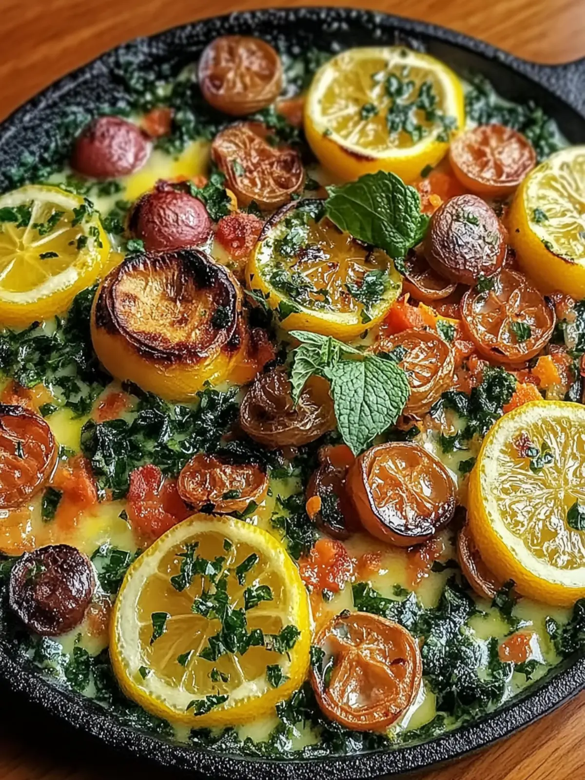 Creamy Garlic Chickpea Zucchini Pan