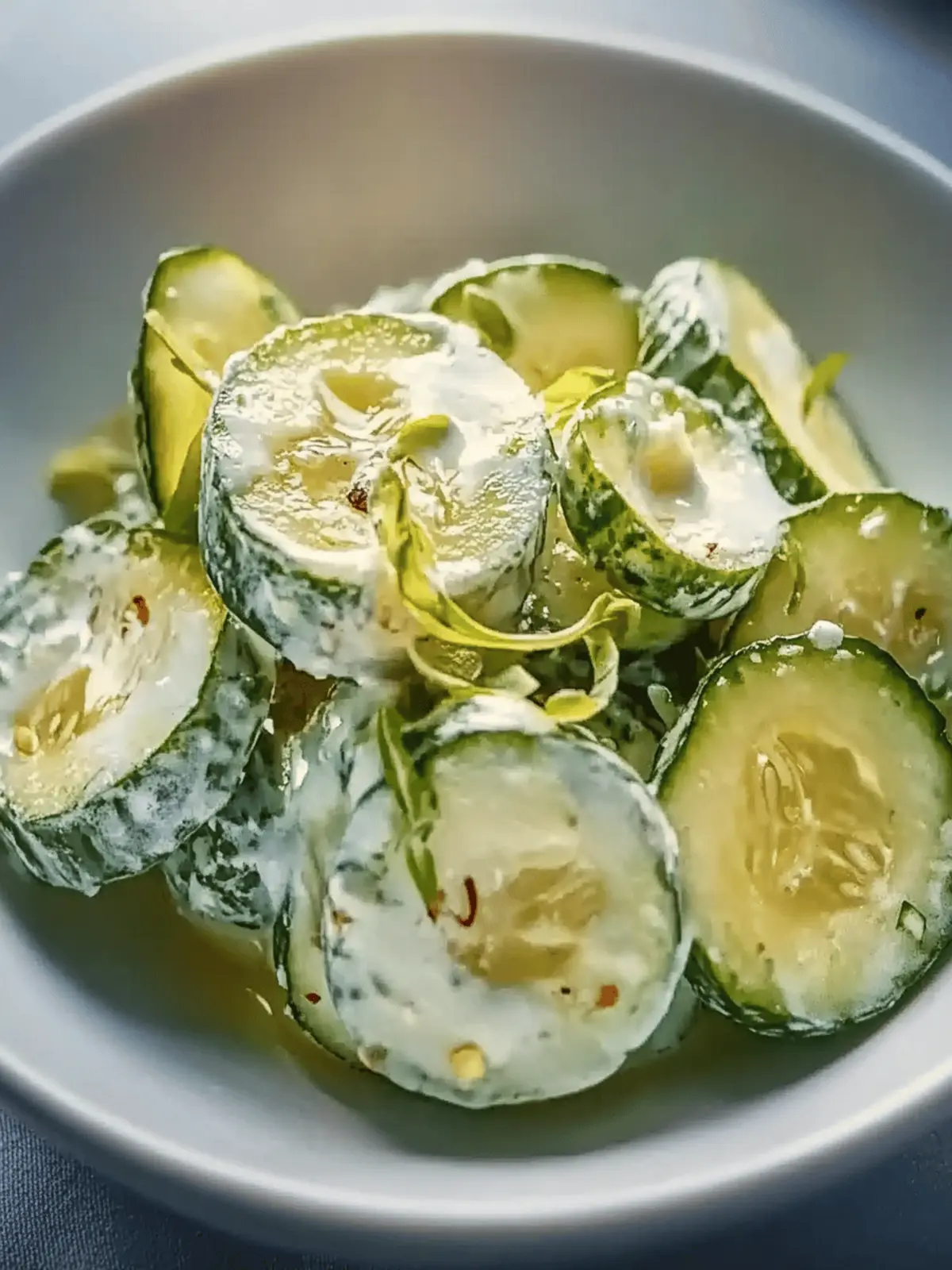 Cremiger Gurken- und Avocadosalat