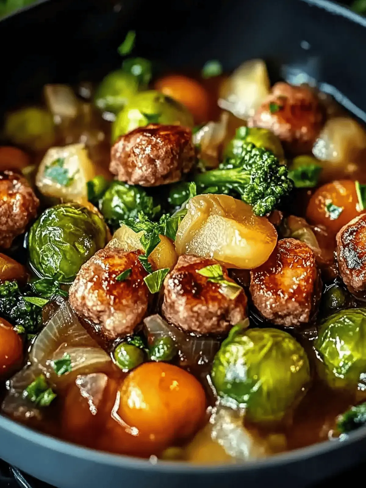 Rosenkohl-Eintopf mit 400g Hackfleisch für Gemütliche Abende 2 Rosenkohl-Eintopf mit 400g Hackfleisch