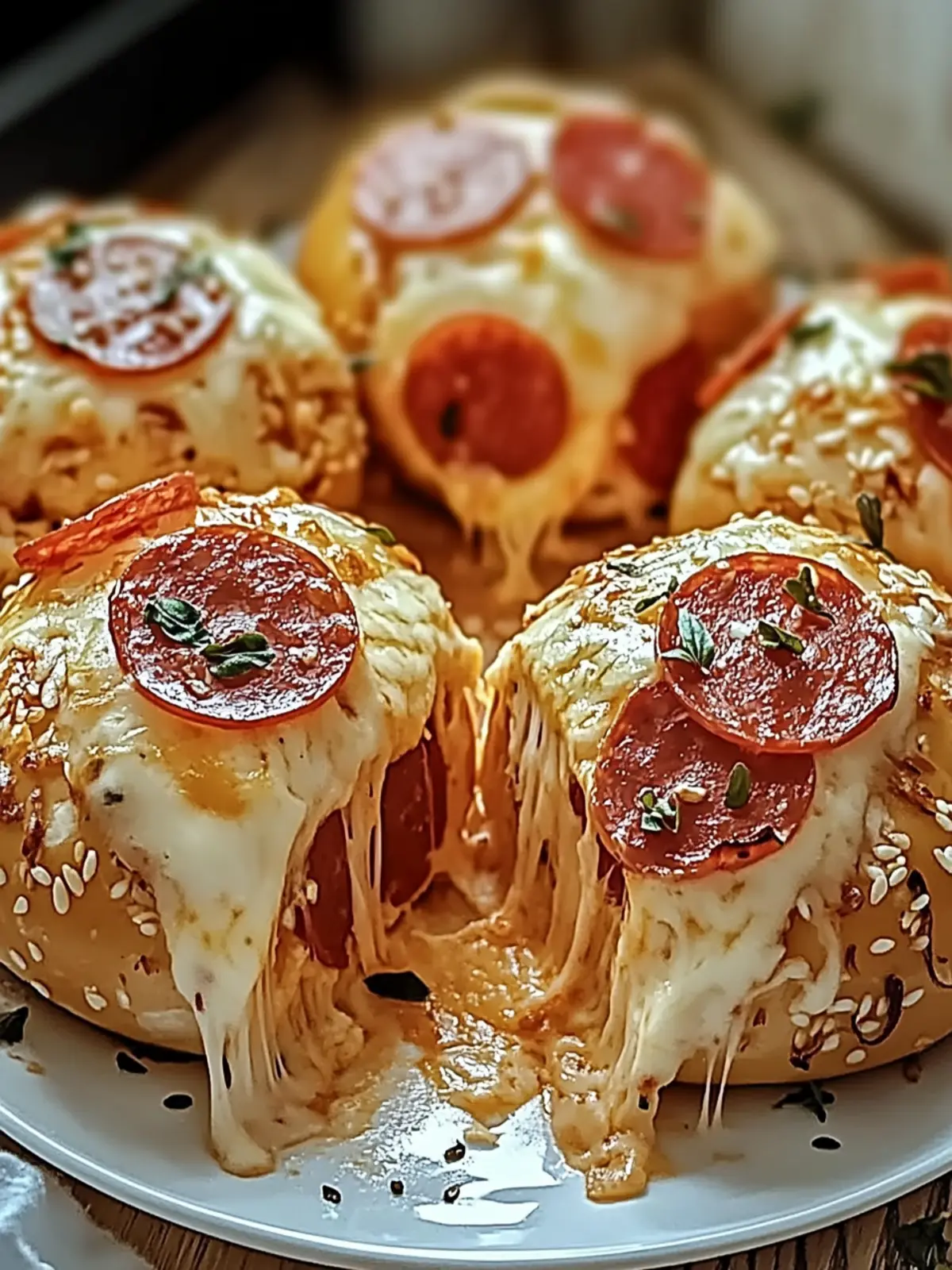 Pepperoni-Pizza-Bomben: Schnelles Snackvergnügen 4 Pepperoni-Pizza-Bomben