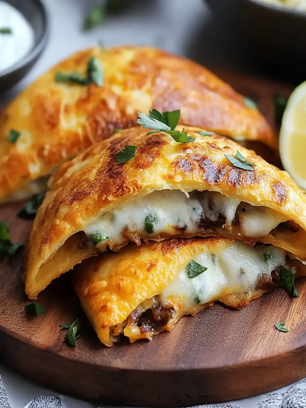 Kartoffeltaschen mit Doppelrahmfrischkäse: Einfach lecker! 2 Kartoffeltaschen mit Doppelrahmfrischkäse