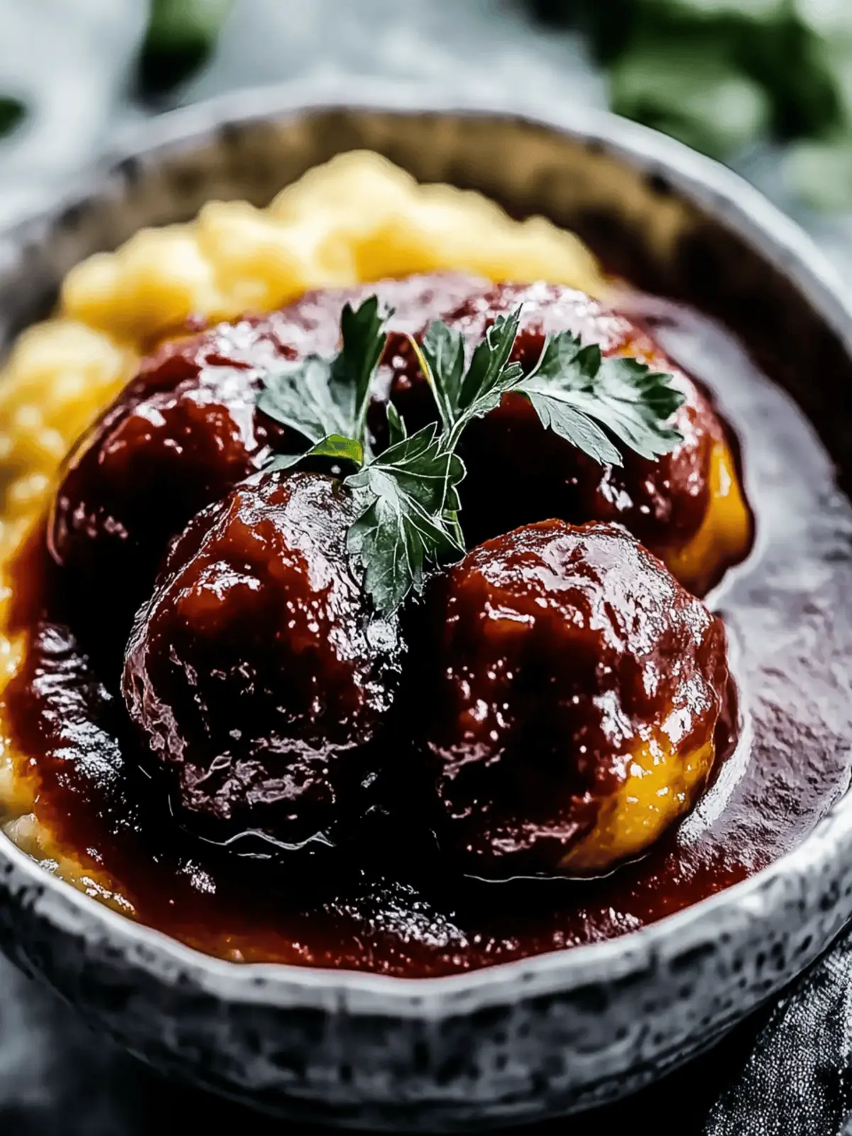 Rotweingeschmorte Fleischbällchen für herzliche Abende 3 Rotweingeschmorte Fleischbällchen