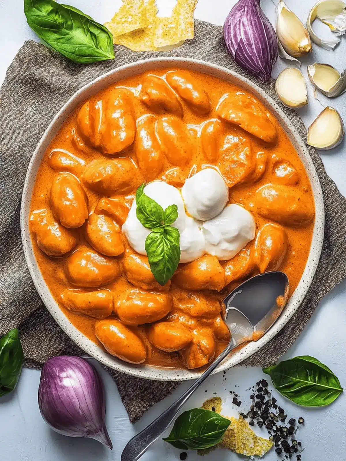 Gnocchi-Pfanne mit Tomaten, Mozzarella und Basilikum 3 Gnocchi-Pfanne mit Tomaten, Mozzarella und Basilikum