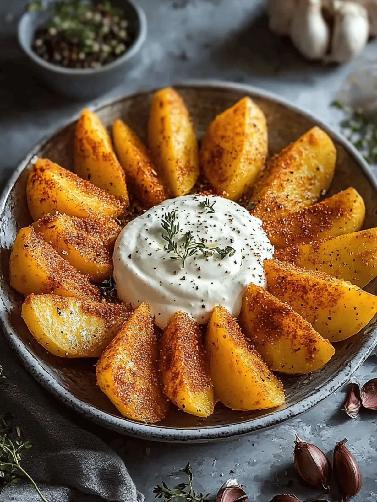 knusprige Kartoffelspalten