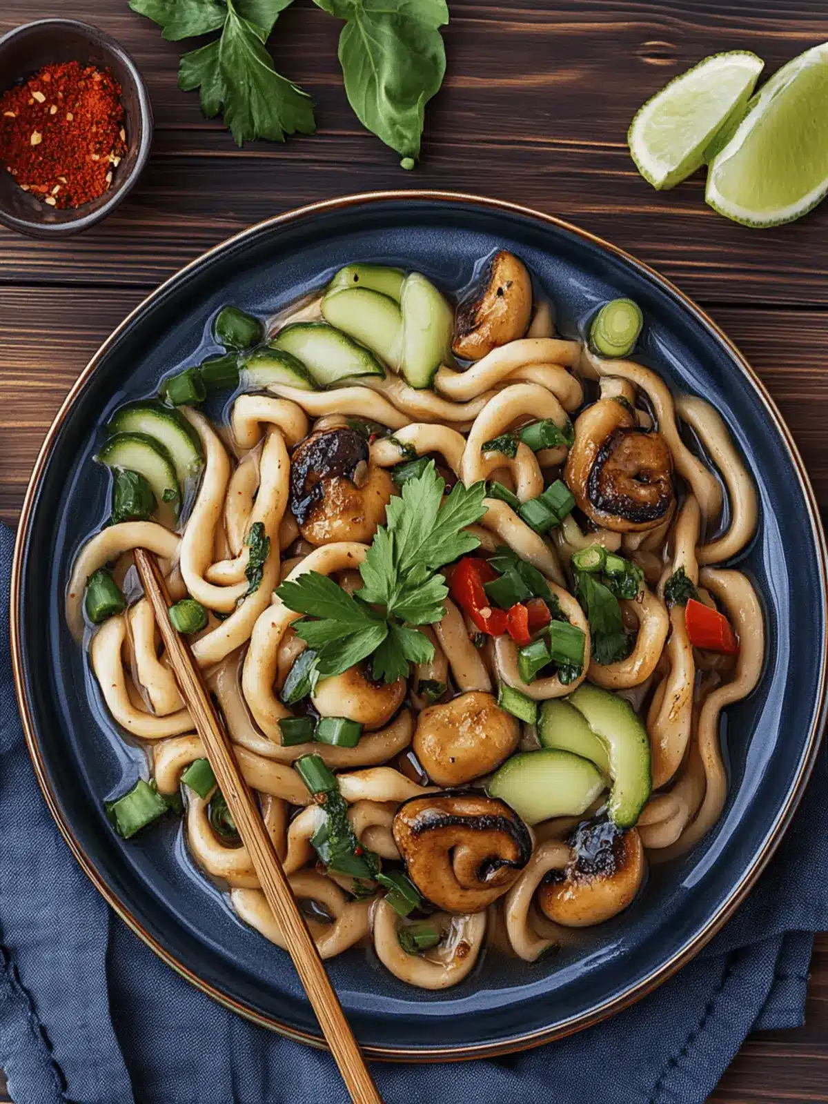 Udon-Nudeln mit Teriyaki-Hähnchen einfach selbst machen 3 Udon-Nudeln mit Teriyaki-Hähnchen