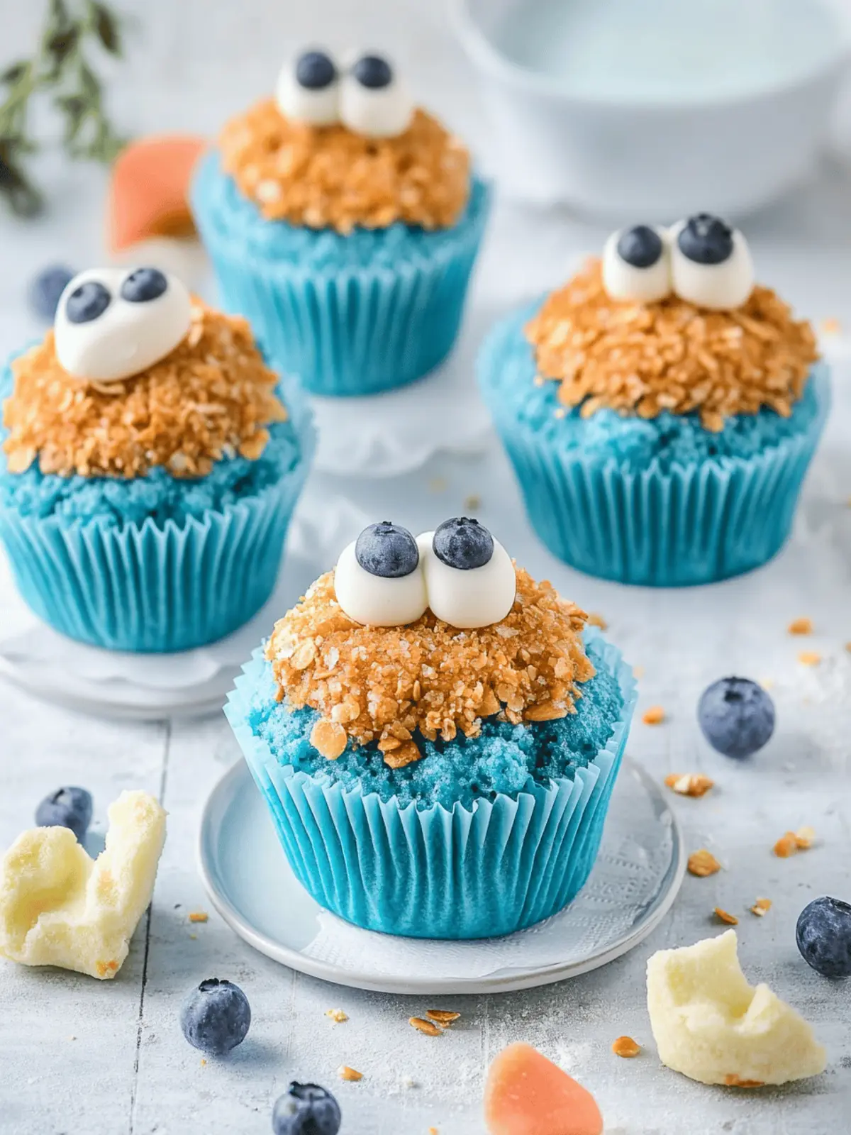Sehr feuchte und leckere Cookie Monster Muffins 2 Sehr feuchte und leckere Cookie Monster Muffins