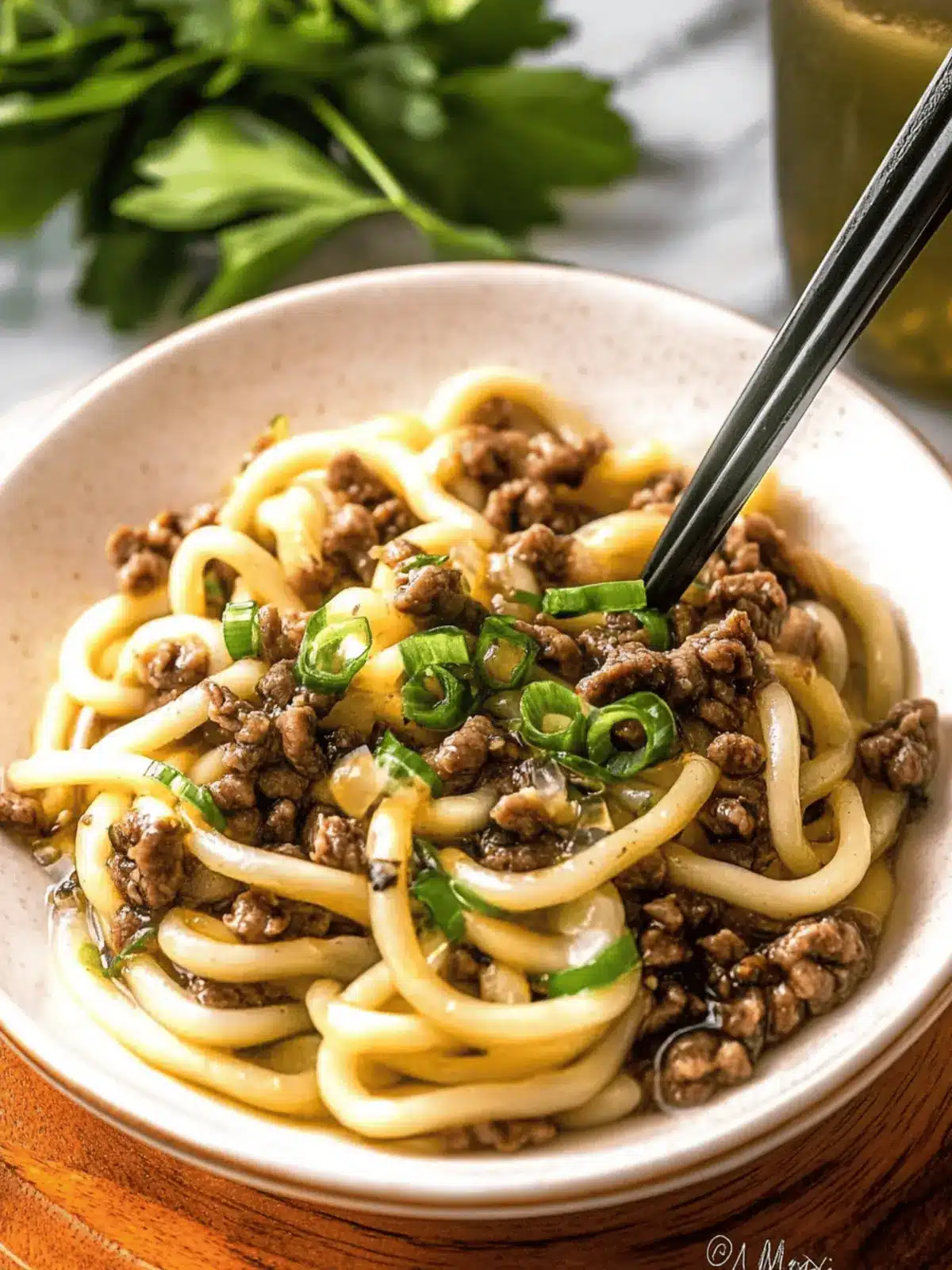 Bulgogi Rindfleisch Udon Pfanne