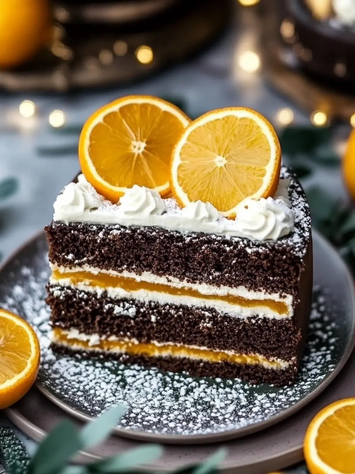 Weihnachts-Schokoladen-Orange-Kuchen