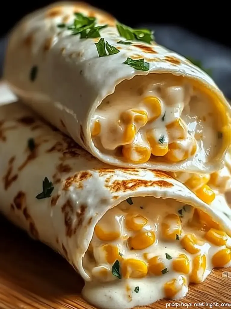 Schnelle Käse- und Knoblauch-Hühnchen-Wraps