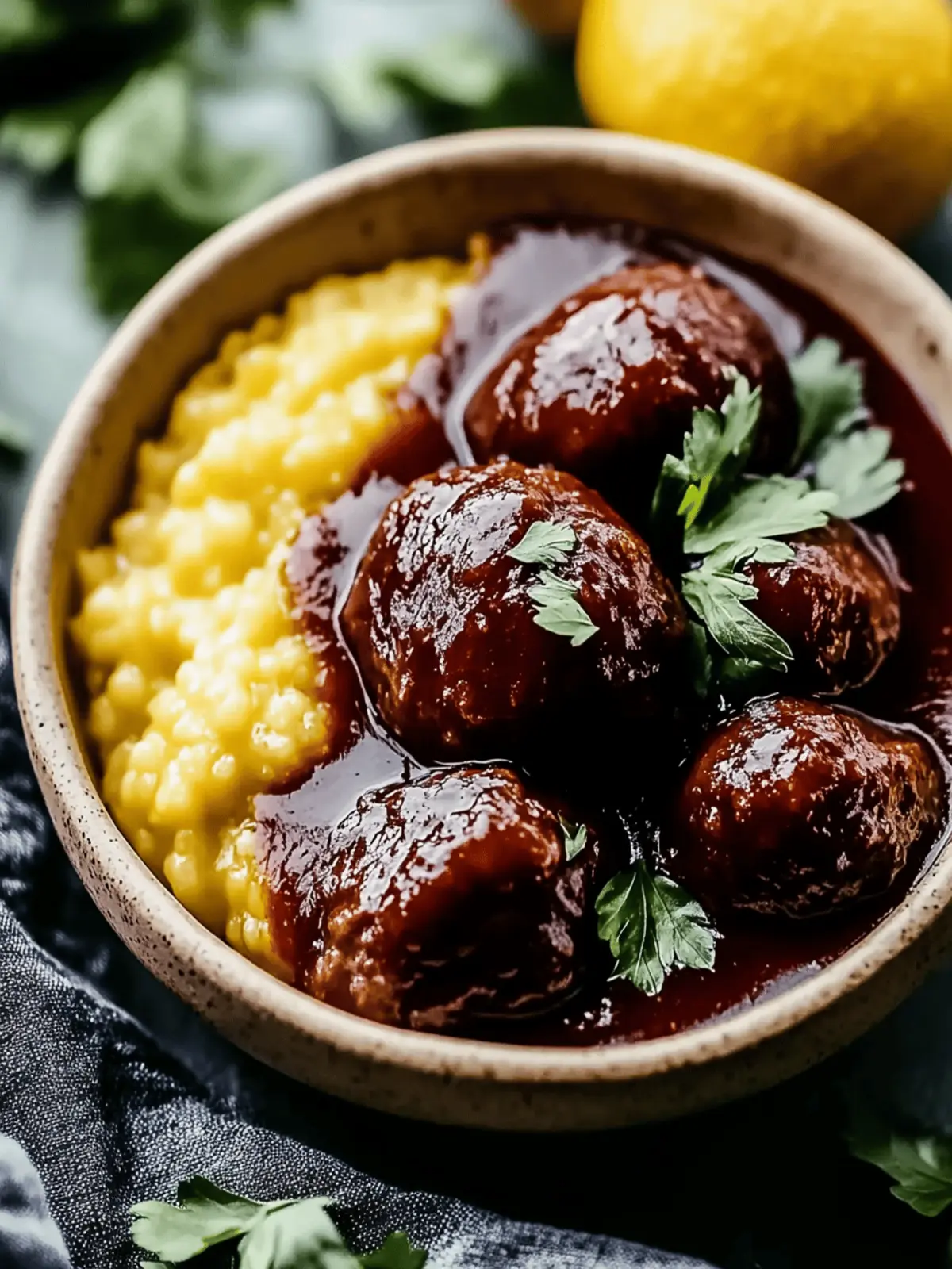 Rotwein geschmorte Fleischbällchen – Herzhaft und einfach 4 Rotwein geschmorte Fleischbällchen