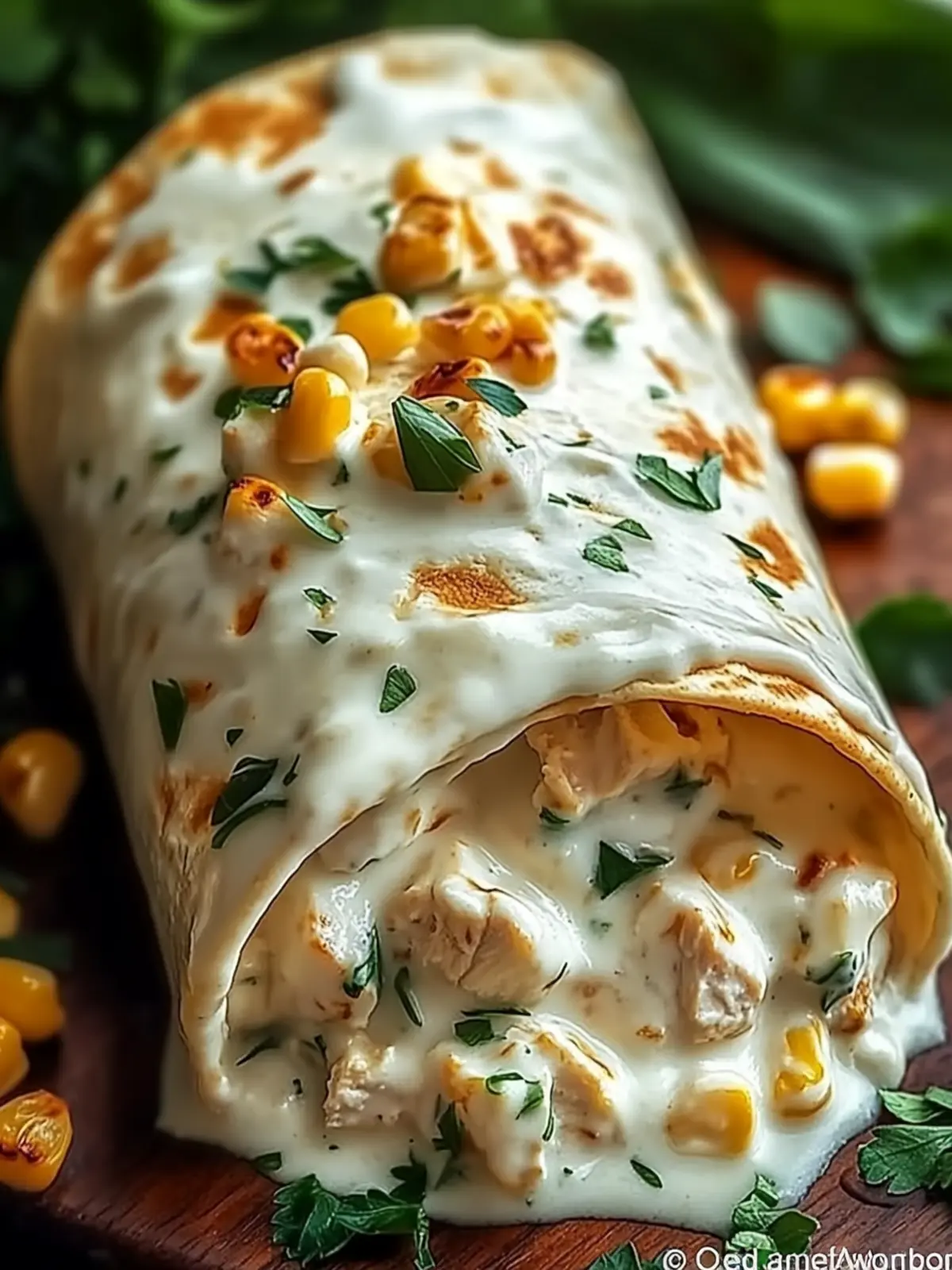 Schnelle Käse- und Knoblauch-Hühnchen-Wraps