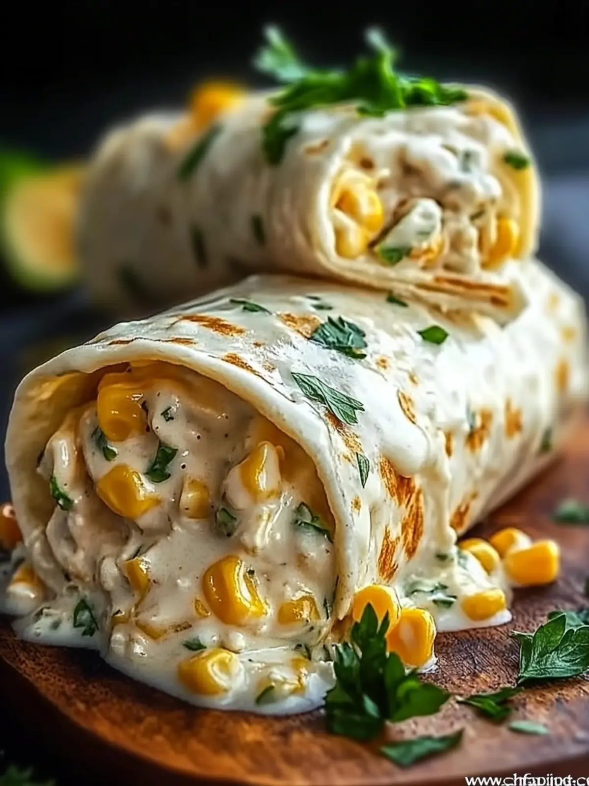 Schnelle Käse- und Knoblauch-Hühnchen-Wraps