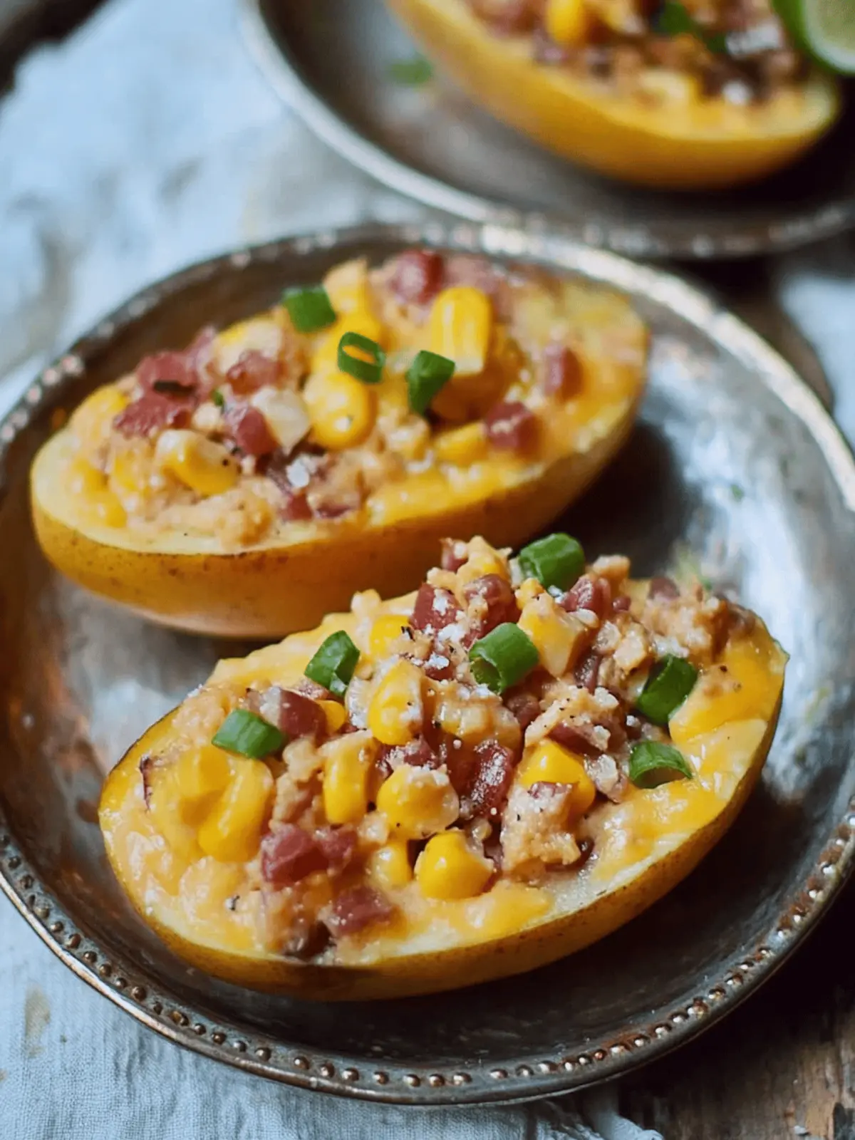 Gefüllte Ofenkartoffeln mit Bohnen und Gemüse 2 Gefüllte Ofenkartoffeln