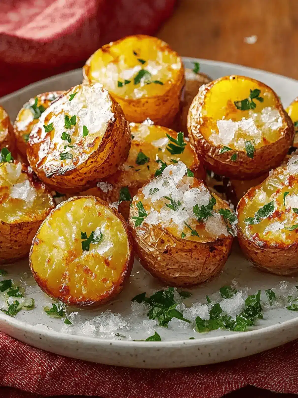 Knusprige zerdrückte Kartoffeln mit Parmesan - Super lecker! 3 Knusprige zerdrückte Kartoffeln mit Parmesan