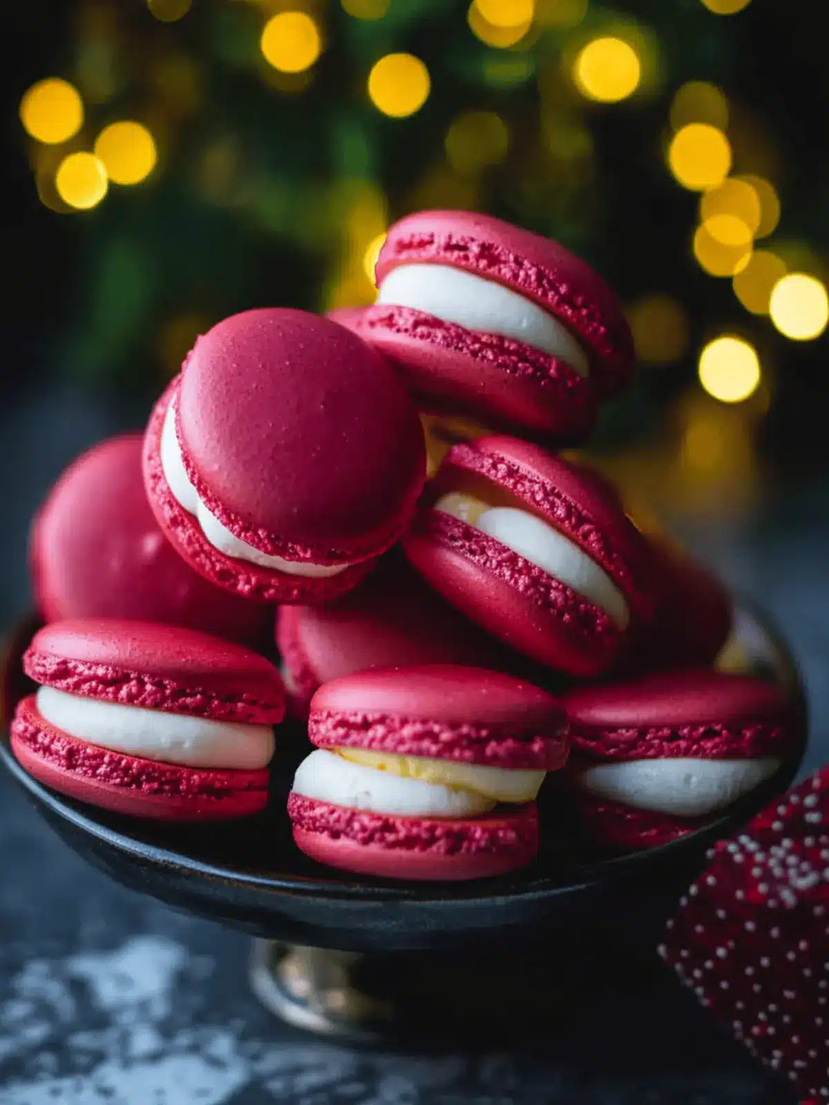 Weihnachts-Macarons mit fruchtiger Füllung 3 Weihnachts-Macarons