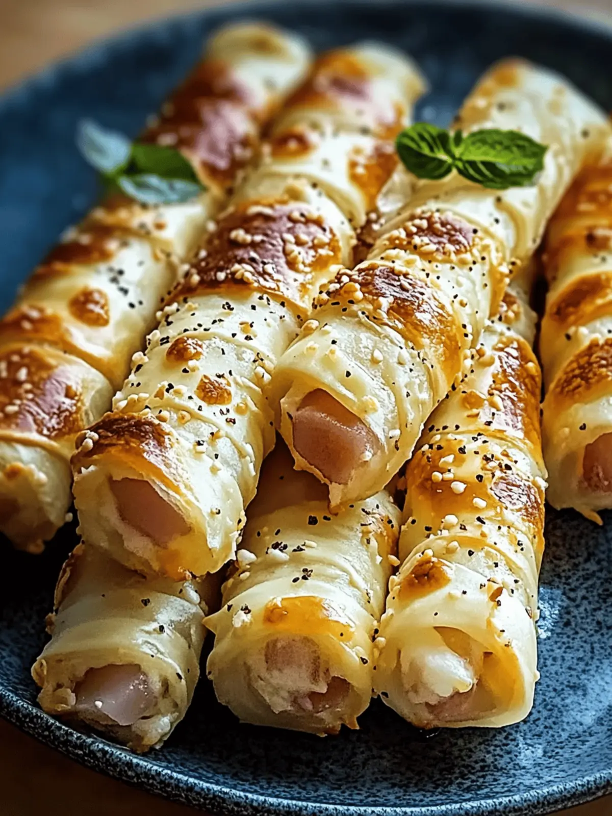 Schinken und Käse Blätterteigstäbchen – Einfach genießen 5 Schinken und Käse Blätterteigstäbchen