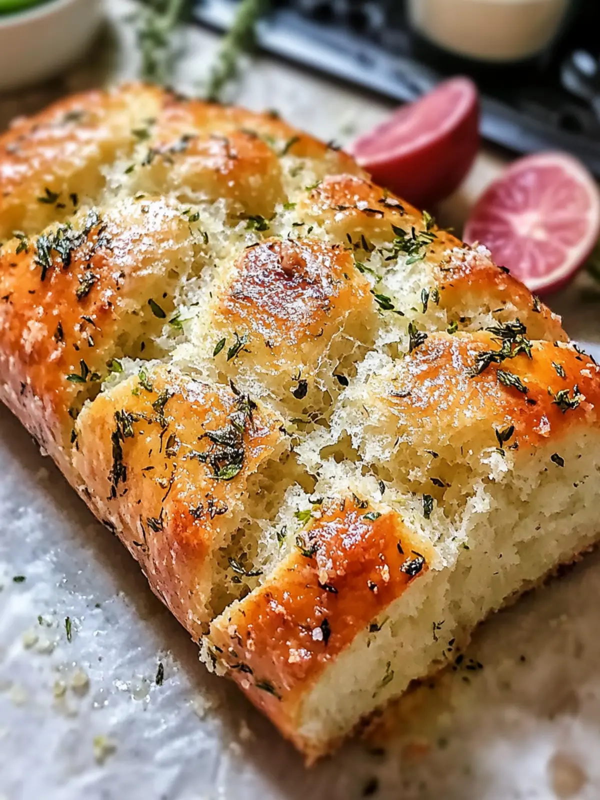 Knoblauch Parmesan Kräuter Brot ganz einfach selber backen 2 Knoblauch Parmesan Kräuter Brot