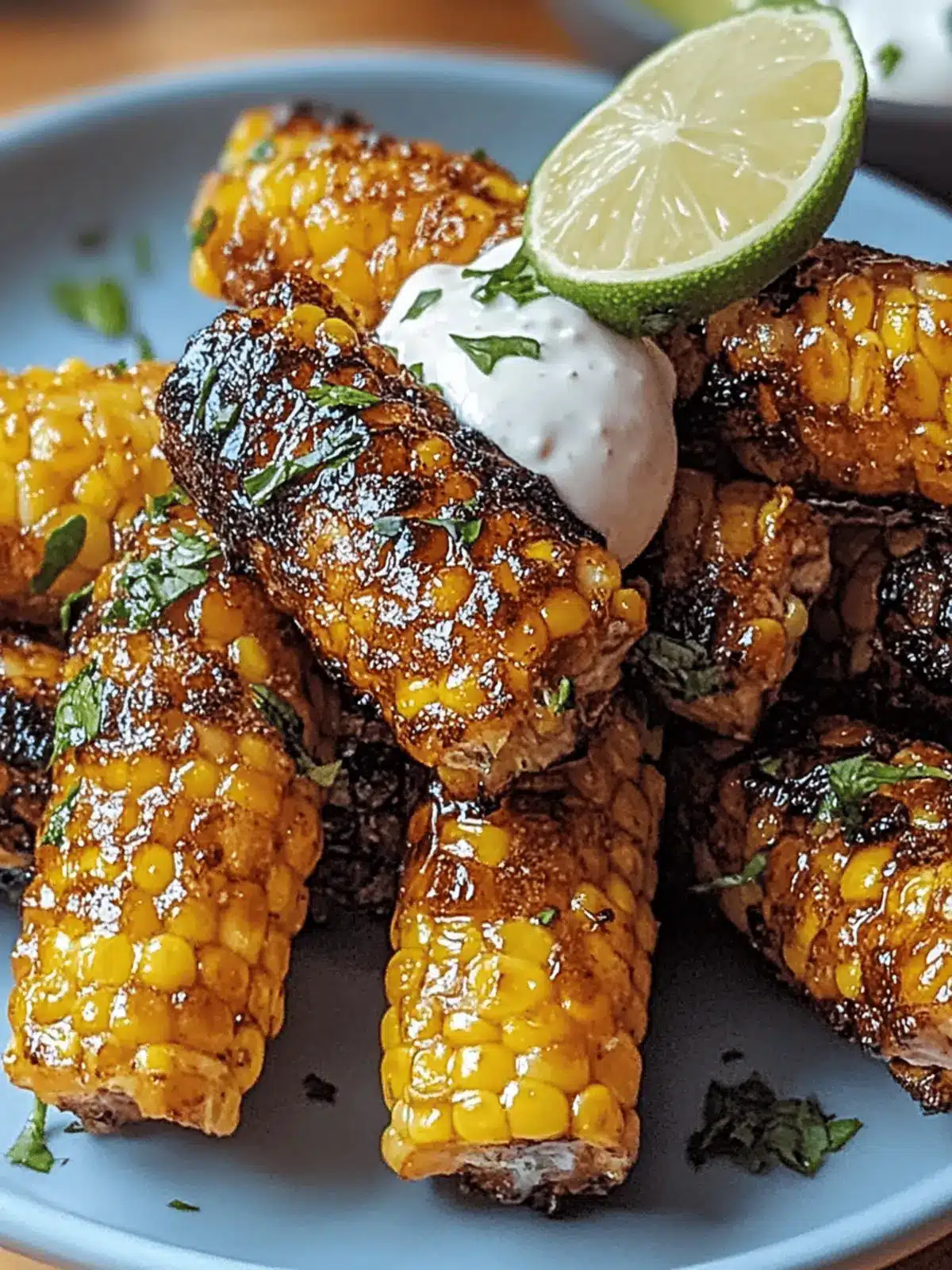 Vegane Maisrippchen mit Chili und Limettencreme genießen 3 Vegane Maisrippchen mit Chili und Limettencreme