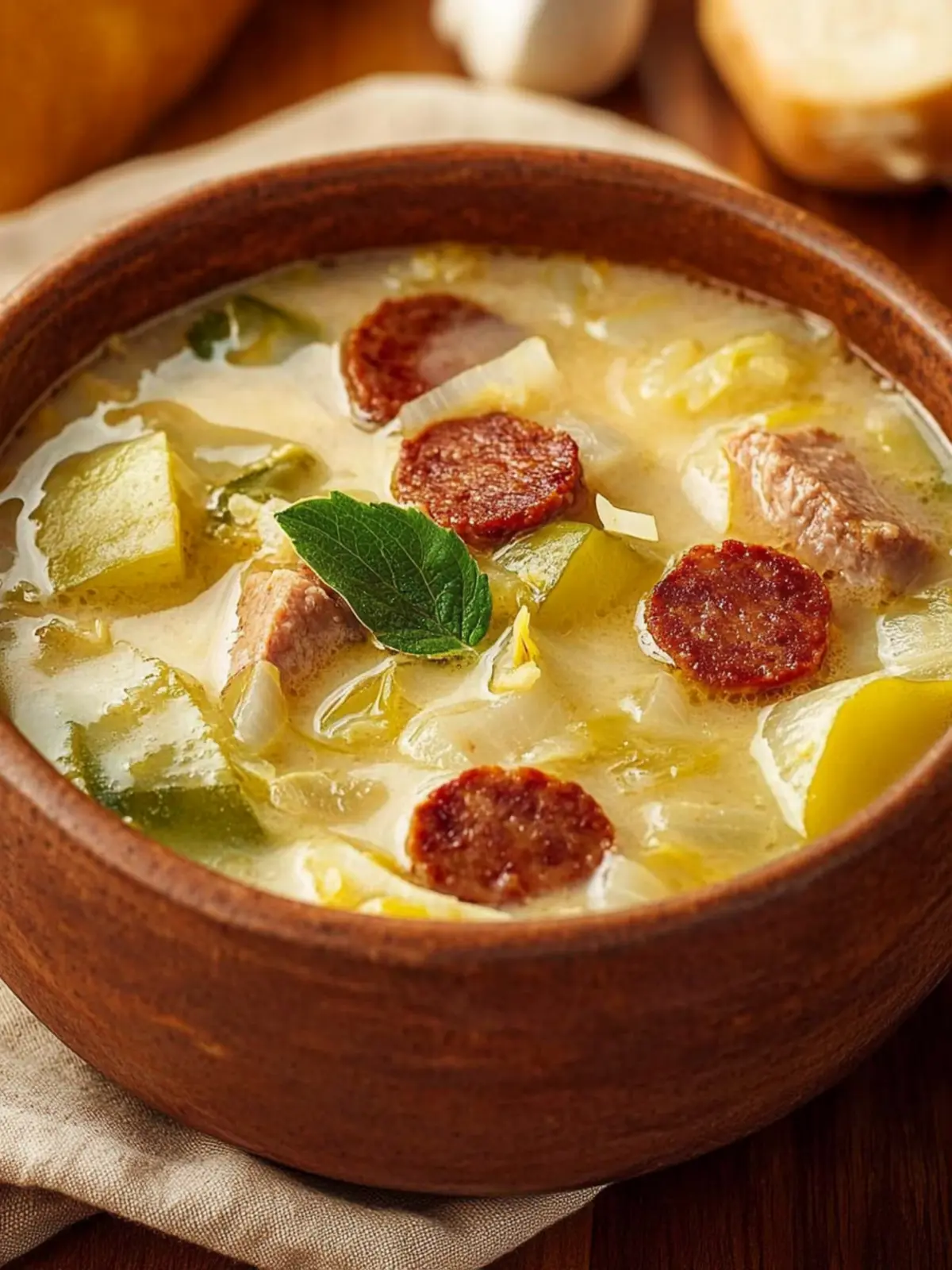 Cremiger Kohl-Wurst-Eintopf für kalte Tage 2 Cremiger Kohl- und Wurst-Eintopf